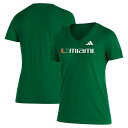 AfB_X fB[X TVc gbvX Miami Hurricanes adidas Women's Blend VNeck TShirt -