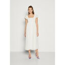 アメリカン イーグル レディース ワンピース トップス EMPIRE FLUTTER SLEEVE MIDI DRESS - Day dress - cream