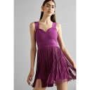 エルベ レジェ レディース ワンピース トップス FRINGE OTTOMAN SWEEHEART MINI DRESS - Shift dress - mulberry