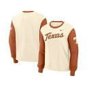 ナイキ レディース カットソー トップス Women's Natural/Texas Orange Texas Longhorns Color Block Boxy Long Sleeve T-Shirt Natural, Texas Orange