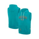 ナイキ メンズ パーカー・スウェットシャツ アウター Men's Aqua Miami Dolphins Sideline Performance Sleeveless Pullover Hoodie Aqua