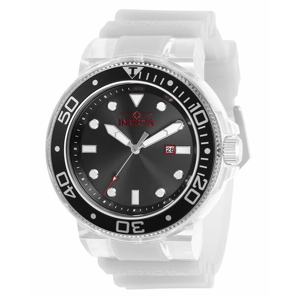 インビクタ メンズ 腕時計 アクセサリー Men's 32333 Pro Diver Quartz 3 Hand Black Dial Watch Black