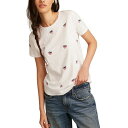 ラッキーブランド レディース カットソー トップス Women's Cotton Embroidered Crewneck Tee White Multi(4)