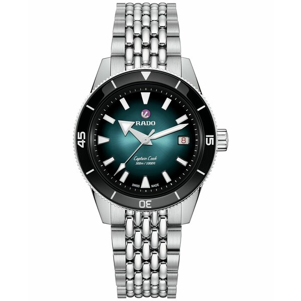 ■ブランド Rado (ラド)■商品名 Men's Swiss Automatic Captain Cook Stainless Steel Bracelet Watch 39mm■こちらの商品は米国・ヨーロッパからお取り寄せ商品となりますので、 お届けまで10日〜2週間前後お時間頂いております。 ■各ブランド・商品・デザインによって大きな差異がある場合がございます。 ■あくまで平均的なサイズ表ですので、「参考」としてご利用ください。 ■店内全品【送料無料】です！（※沖縄・離島は別途送料3,300円がかかります）