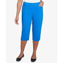 アルフレッドダナー レディース カジュアルパンツ ボトムス Petite Parrot Cay Novelty Cuff Tummy Control Capri Pants Cobalt Blue