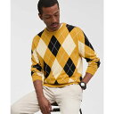 クラブルーム メンズ ニット&セーター アウター Men's Argyle Crewneck Sweater, Exclusively at Macy's Bl...
