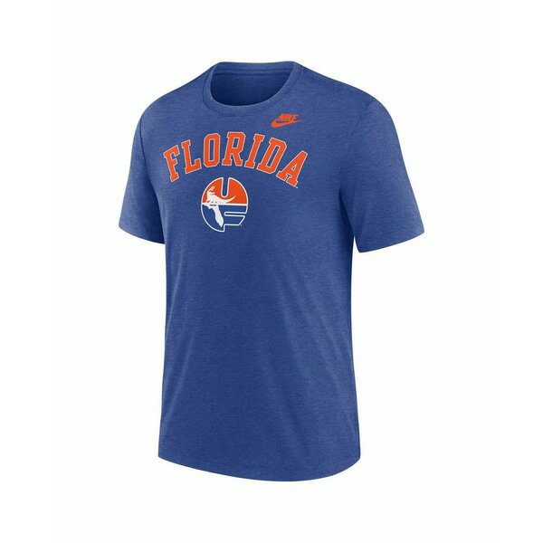 ナイキ メンズ シャツ トップス Men's Heather Royal Florida Gators Legacy Arch Tri-Blend T-Shirt Heather Royal