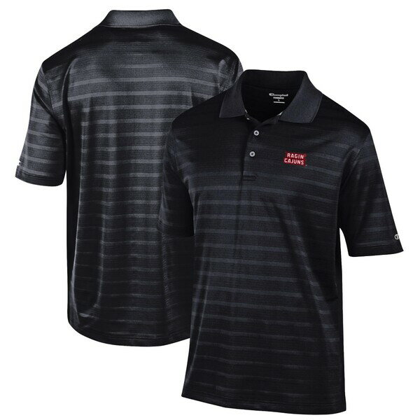 チャンピオン メンズ ポロシャツ トップス Louisiana Ragin' Cajuns Champion Textured Solid Polo Black