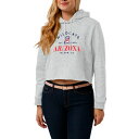 リーグカレッジエイトウェア レディース パーカー・スウェットシャツ アウター Arizona Wildcats League Collegiate Wear Women's 1636 Cropped Pullover Hoodie Ash