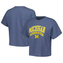 [OJbWGCgEFA fB[X TVc gbvX Michigan Wolverines League Collegiate Wear Women's Banner Clothesline Cropped TShirt Navy