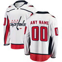 ファナティクス メンズ ユニフォーム トップス Washington Capitals Fanatics Branded Away Breakaway Custom Jersey White