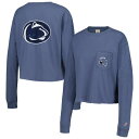 リーグカレッジエイトウェア レディース Tシャツ トップス Penn State Nittany Lions League Collegiate Wear Women 039 s ClotheslineMidi Long Sleeve Cropped TShirt Navy