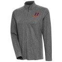 アンティグア レディース パーカー・スウェットシャツ アウター Denny Hamlin Antigua Women's Confront QuarterZip Pullover Top Heather Black