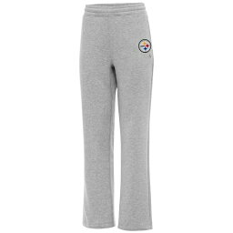 アンティグア レディース カジュアルパンツ ボトムス Pittsburgh Steelers Antigua Women's Victory Sweatpants Heather Gray