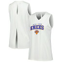 xEFA fB[X TVc gbvX New York Knicks Levelwear Women's Paisley Peekaboo Tank Top White