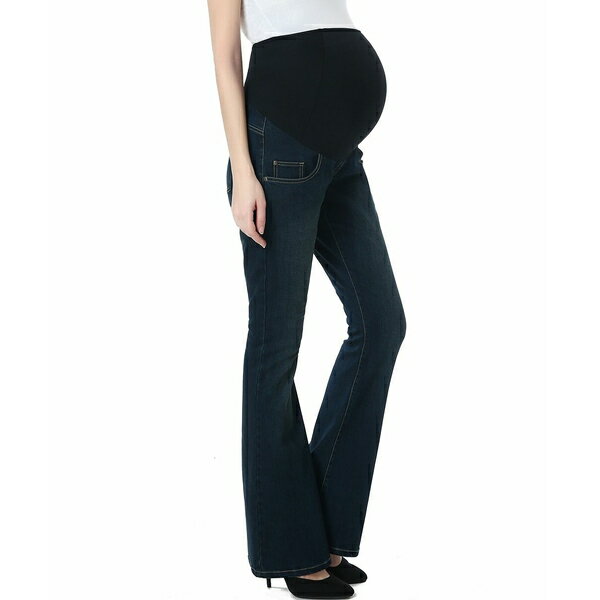 キミ アンド カイ レディース デニムパンツ ボトムス Maternity Dixie Stretch Flare Leg Denim Jeans Rich indigo