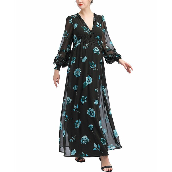 キミ アンド カイ レディース ワンピース トップス Maternity Maternty Floral Print Maxi Dress Multicolored