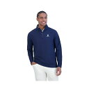 ベンシャーマン メンズ パーカー・スウェットシャツ アウター Men's Solid Pique Quarter Zip Sweatshirt Navy