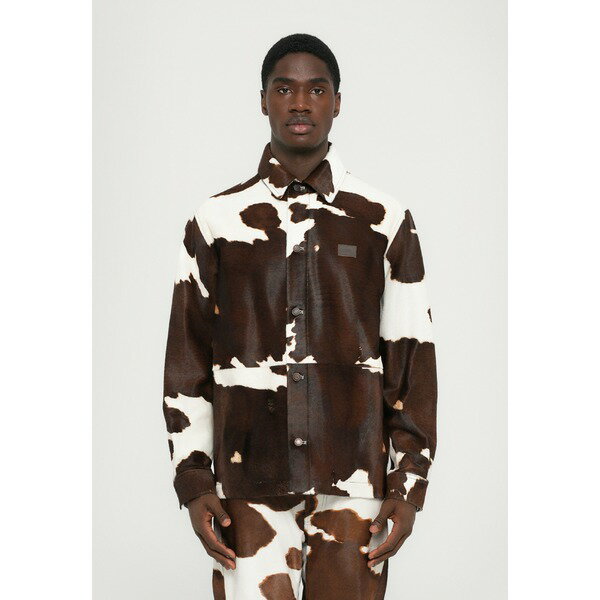 モスキーノ メンズ ジャケット&ブルゾン アウター ARCHIVE COW - Leather jacket - multi ice