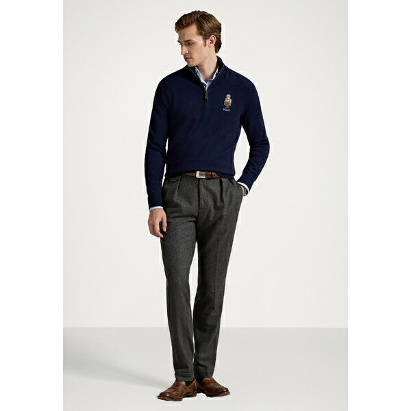 ラルフローレン メンズ ニット&セーター アウター POLO BEAR WOOL QUARTER ZIP SWEATER - Jumper - hunter navy