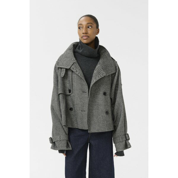 ゲタス レディース ジャケット＆ブルゾン アウター AVIC SHORT JACKET - Light jacket - black/grey