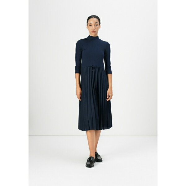 トミー ヒルフィガー レディース ワンピース トップス SLIM MIDI - Day dress - dark night navy