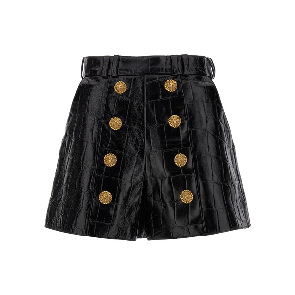 バルマン レディース カジュアルパンツ ボトムス Croco Print Shorts Black