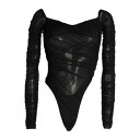 【送料無料】 マグラー レディース Tシャツ トップス Bodysuits Black
