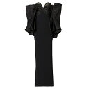 キャロライナヘレラ レディース ワンピース トップス Cocoon Hood Column Gown black