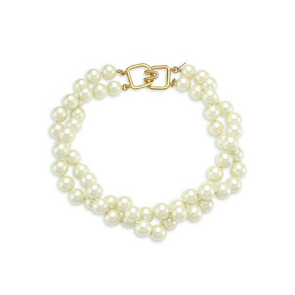 ͥ졼 ǥ ͥå쥹硼ڥȥȥå ꡼ 2-Row Twisted Glass Pearl Choker Necklace ivory