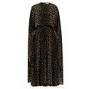 マイケル コース レディース ワンピース トップス Leopard Cape Midi-Dress mocha multi