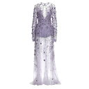 エリー サーブ レディース ワンピース トップス Sequin Embroidered Tulle Gown sweet lavender