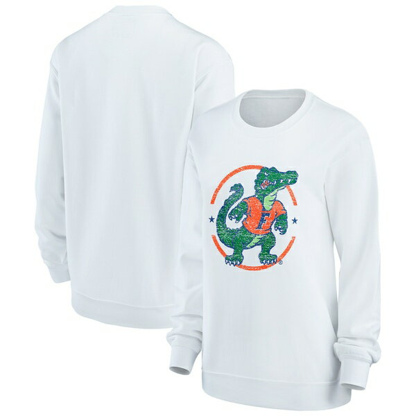 ゲームデイ レディース パーカー・スウェットシャツ アウター Florida Gators Women's End Zone Pullover Sweatshirt White