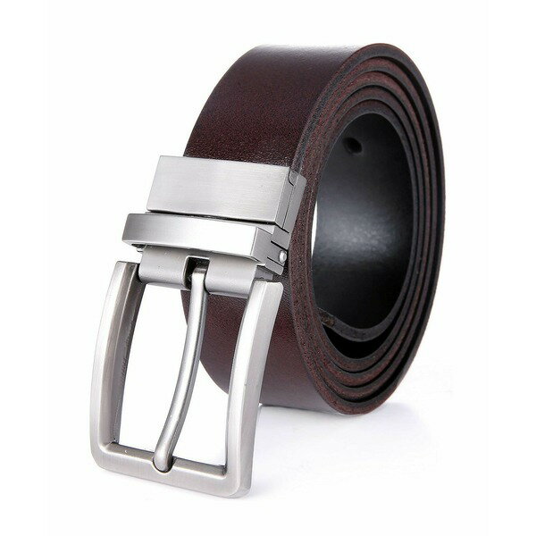ミオマリオ メンズ ベルト アクセサリー Men's Pattern Transformation Leather Belt Mahogany