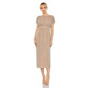 マックダガル レディース ワンピース トップス Women's Beaded Cap Sleeve Column Midi Dress Dark mocha