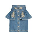 【送料無料】 モスキーノ レディース スカート ボトムス Denim skirts Blue(4)