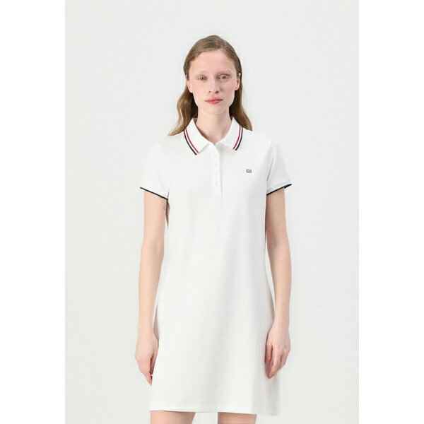 トミー ヒルフィガー レディース ワンピース トップス SPORTY FEMININE DRESS - Shirt dress - optic white