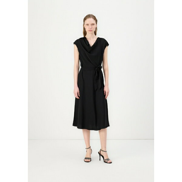 ダナ キャラン ニューヨーク レディース ワンピース トップス COWL NECK - Jersey dress - black