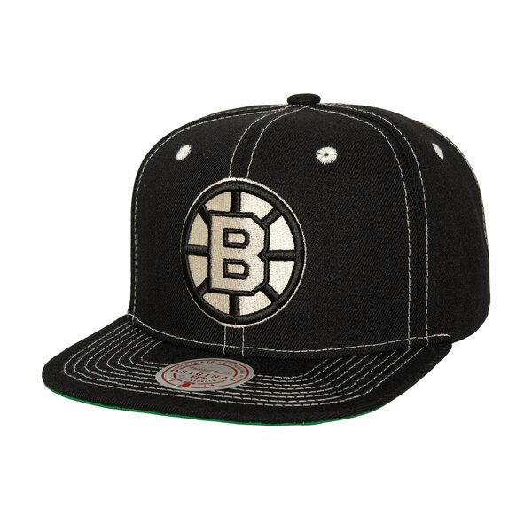 ミッチェル＆ネス ミッチェル&ネス メンズ 帽子 アクセサリー Boston Bruins Mitchell & Ness Energy Contrast Natural Snapback Hat Black