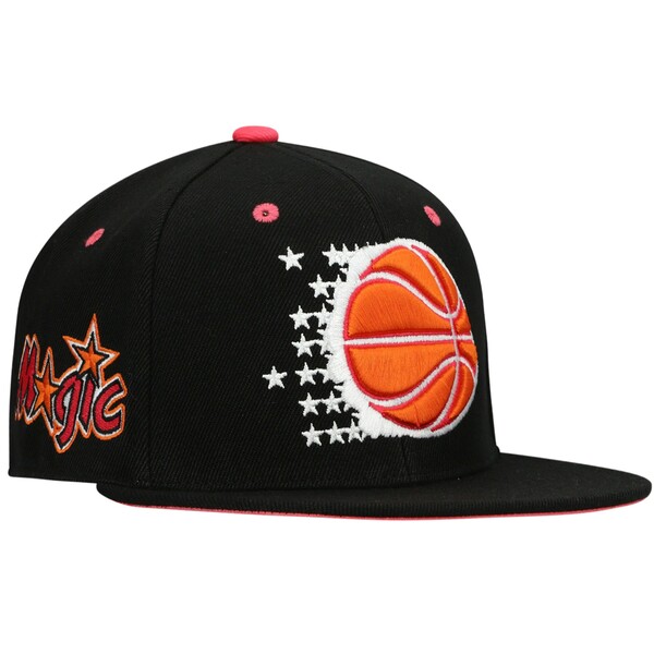 楽天astyミッチェル&ネス メンズ 帽子 アクセサリー Orlando Magic Mitchell & Ness x Lids Hardwood Classics Sunset Fitted Hat Black