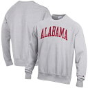 楽天astyチャンピオン メンズ パーカー・スウェットシャツ アウター Alabama Crimson Tide Champion Big & Tall Reverse Weave Fleece Crewneck Pullover Sweatshirt Heathered Gray