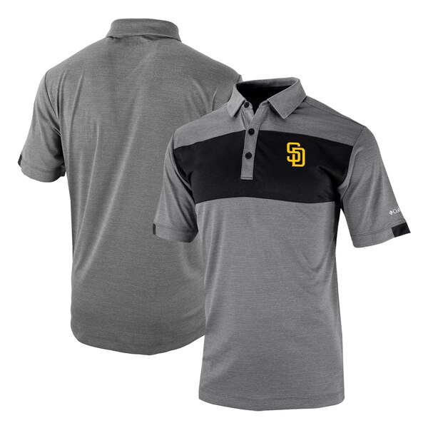 コロンビア メンズ ポロシャツ トップス San Diego Padres Columbia OmniWick Total Control Polo Black