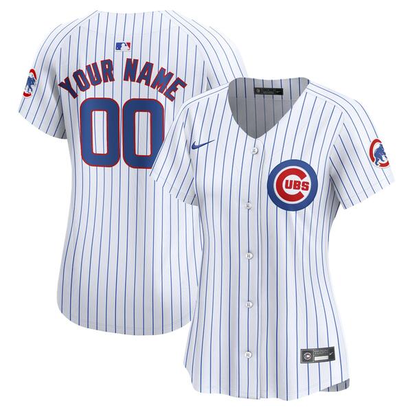 ʥ ǥ ˥ե ȥåץ Chicago Cubs Nike Women's Home Limited Custom Jersey White
