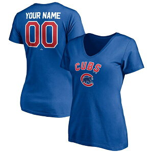 եʥƥ ǥ T ȥåץ Chicago Cubs Fanatics Branded Women's Personalized Winning Streak Name & Number VNeck TShirt Royal