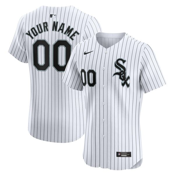 ナイキ メンズ ユニフォーム トップス Chicago White Sox Nike Home Elite Custom Jersey White