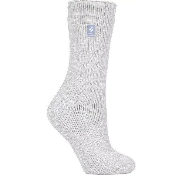 q[gz_[Y fB[X C A_[EFA Heat Holders Women's Primrose Twist Crew Socks Light Grey/White
