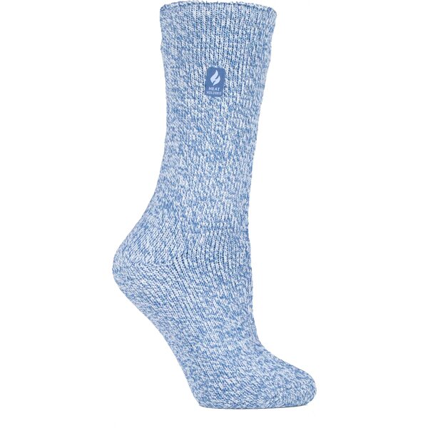 q[gz_[Y fB[X C A_[EFA Heat Holders Women's Primrose Twist Crew Socks Cream/Blue