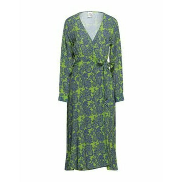 【送料無料】 アティックアンドバーン レディース ワンピース トップス Midi dresses Green