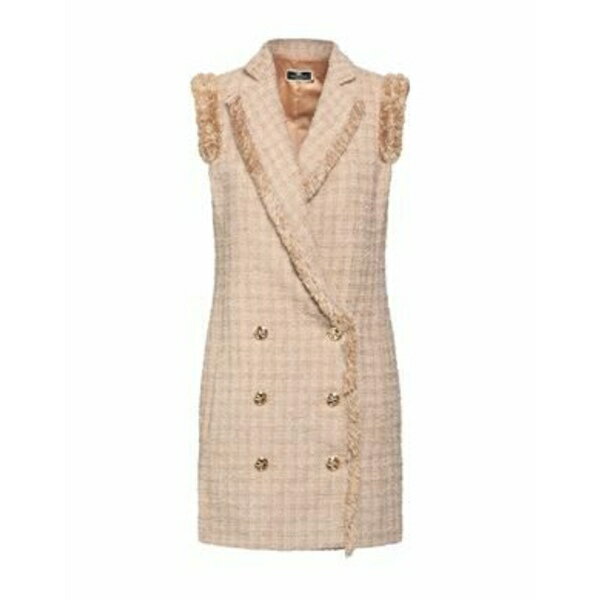 【送料無料】 エリザベスフランキ レディース ワンピース トップス Mini dresses Beige