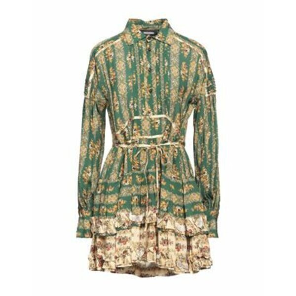 【送料無料】 ディースクエアード レディース ワンピース トップス Mini dresses Green